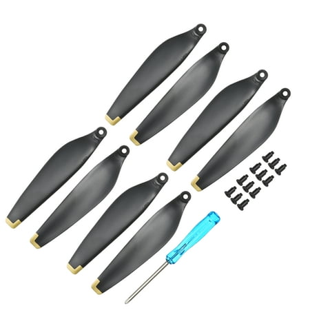 Image of 8 Pcs Low Noise Propellers 3 Inch Black Drone Blades Golden Edge Propeller Replacement