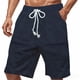 thumbnail image 4 of pstuiky Pantalones cortos para hombre, Pantalones cortos de punto con cintura elástica, versátiles, de color liso y para tiempo libre para hombre Pantalones cortos de golf, 4 of 9