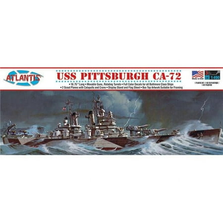 UPC: 0850002740158 | Atlantis Models AANH457 1-490 Scale USS Pittsburgh CA-72 Heavy Cruiser Plastic Figures