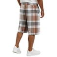 thumbnail image 5 of Delconic Men Neutral Tartan Plaid Quick Dry Knee Length Casual Shorts Elastic Drawstring Waist Side Pockets Loose Fit Short Pants For Summer Beach Gym Hiking Daily Earthy Yellow XL, 5 of 5