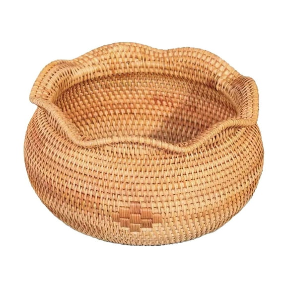 GUOOL Wicker Fruit Storage Basket Table Organizer Multipurpose Wicker Basket Serving
