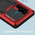 thumbnail image 5 of Camera Cover Case Compatible Samsung Galaxy S22 Ultra Case with Screen Protector Metal,Shockproof Dustproof Phone Case for Galaxy S22 Ultra Case Samsung S22 Ultra Case with Kickstand Red, 5 of 15