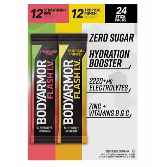 BODYARMOR Flash I.V. Electrolyte Powder Sticks Variety Pack 24 pk.