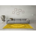 thumbnail image 3 of Ahgly Company Machine Washable Indoor Rectangle Medallion Yellow Traditional Area Rugs, 4' x 6', 3 of 4