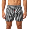 thumbnail image 3 of IhhxPro Men's Beach Shorts Plaid Quick Dry Elastic Waist Casual Checkered Lightweight Summer Swim Trunks with Pockets Loose Fit S-XL, 3 of 8