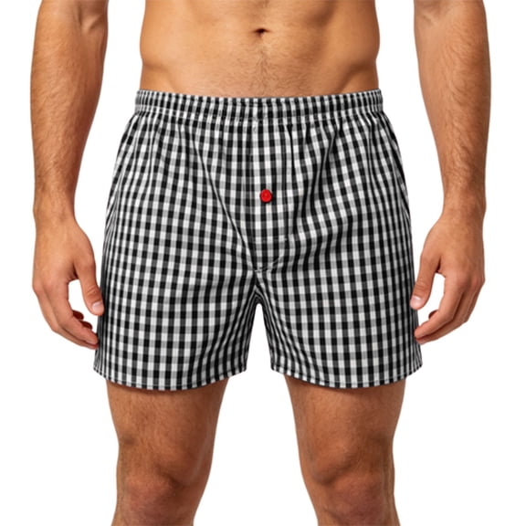JTSRKL Plaid Lounge Shorts for Men Drawstring Elastic Waist Loose Relaxed Homewear Pajama Pants Casual Daily Comfort Leisure Bottoms