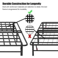 thumbnail image 6 of COMASACH Full Size Foldable Bed Frame,14" High Profile Metal Platform with Easy Setup,Heavy Duty,No Sagging, No Box Spring Needed,Black, 6 of 7