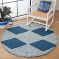 thumbnail image 2 of SAFAVIEH Micro-Loop Jamaar Diamond Area Rug, Navy/Ivory, 6' x 9', 2 of 9