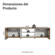 thumbnail image 3 of Mueble Mesa Para Tv Rack Madesa Hasta 75'' Marrón/Blanco Madesa Metz, 3 of 8