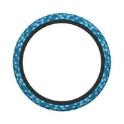XMXY Car Steering Wheel Cover, Ocean Blue Fish Non-Slip Jeep Truck Universal Elastic Steering Wheel Protector 15 inch