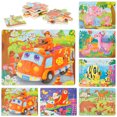 thumbnail image 1 of Rompecabezas para niños pequeños Rompecabezas de madera de dibujos animados Coloridos animales del zoológico Juguetes educativos de aprendizaje Regalo para niños pequeños Niños, Bosque zoológico Muyoka Hogar, 1 of 6