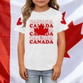 thumbnail image 3 of T-shirt Feuille d'Érable pour Garçons Drapeau du Canada Col Rond Manches Courtes Blouse Enfants Fête du Canada Imprimé Drapeau Festival Filles T-Shirt Graphique Fête du Canada, 3 of 5