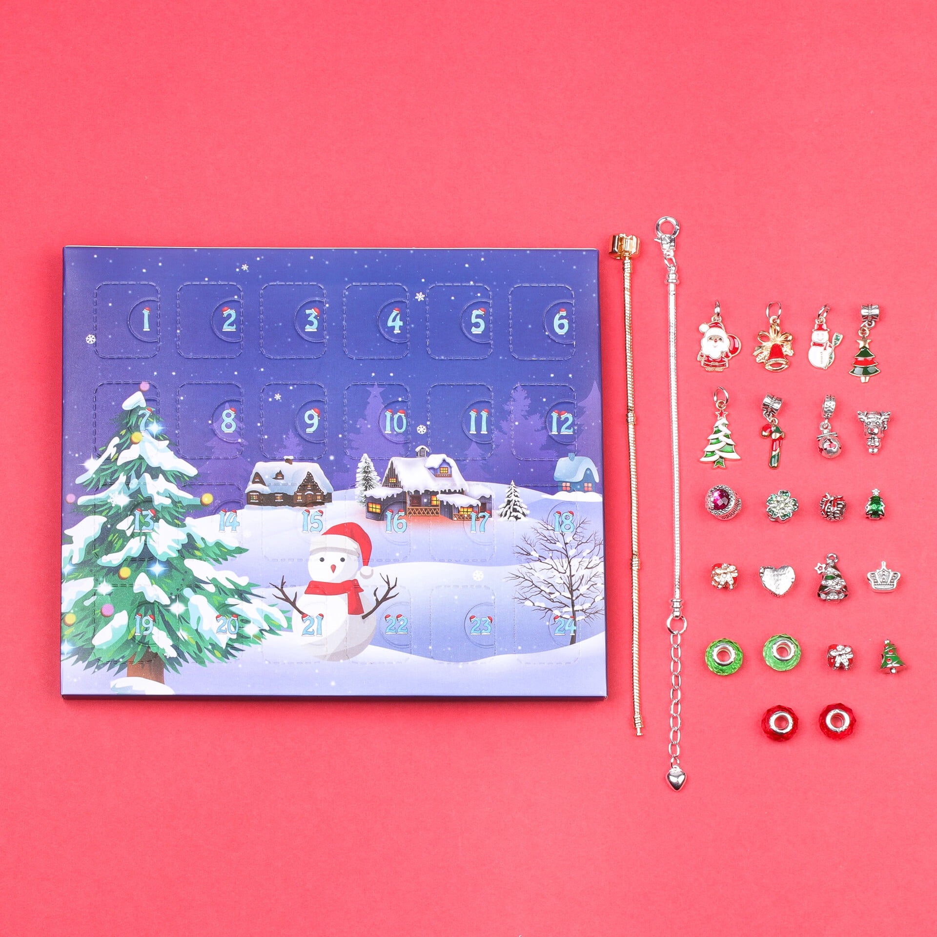 Sonernt Christmas Advent Calendar 2023 for Girls Charm Bracelets Making Kit for Kids Christmas Countdown Calendars