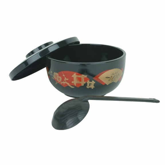 Excellante 30 oz, Japanese noodle bowl, black, comes in each
