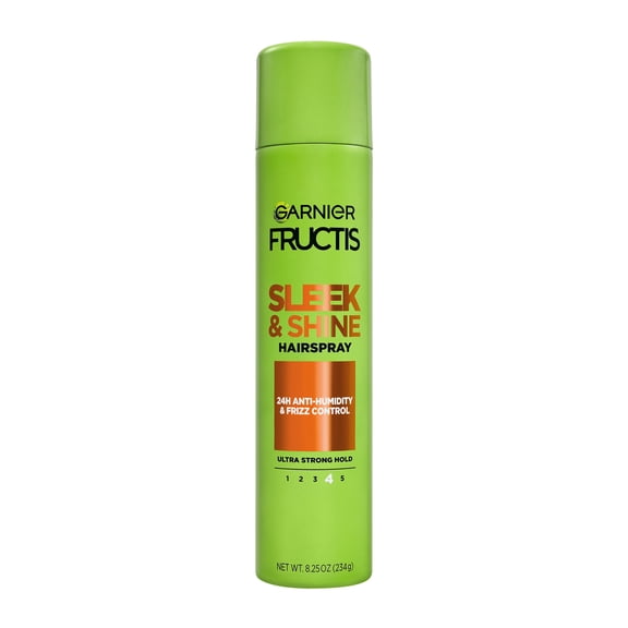 Garnier Fructis Style Sleek & Shine Anti-Humidity Hairspray, Ultra Strong Hold, 8.25 oz