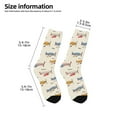 thumbnail image 2 of Zufioo Striped Vintage Planes Print Children's Mid-tube Socks, Contrast Color High Elastic Sports Socks - Sweat-absorbent, Warm, Suitable for Children Aged 6-10, 2 of 5