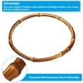 thumbnail image 3 of Uxcell 8 Inch Bamboo Purse Handles,, 4 Pcs Round Replacement Handmade Rings, Brown, 3 of 5