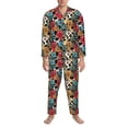 thumbnail image 3 of Daiia Different Cats 1 for Men's Long-Sleeved Pajama Set – Soft & Comfortable Sleepwear Button-Up Pajamas Cozy Lounge Wear-X-Large, 3 of 7