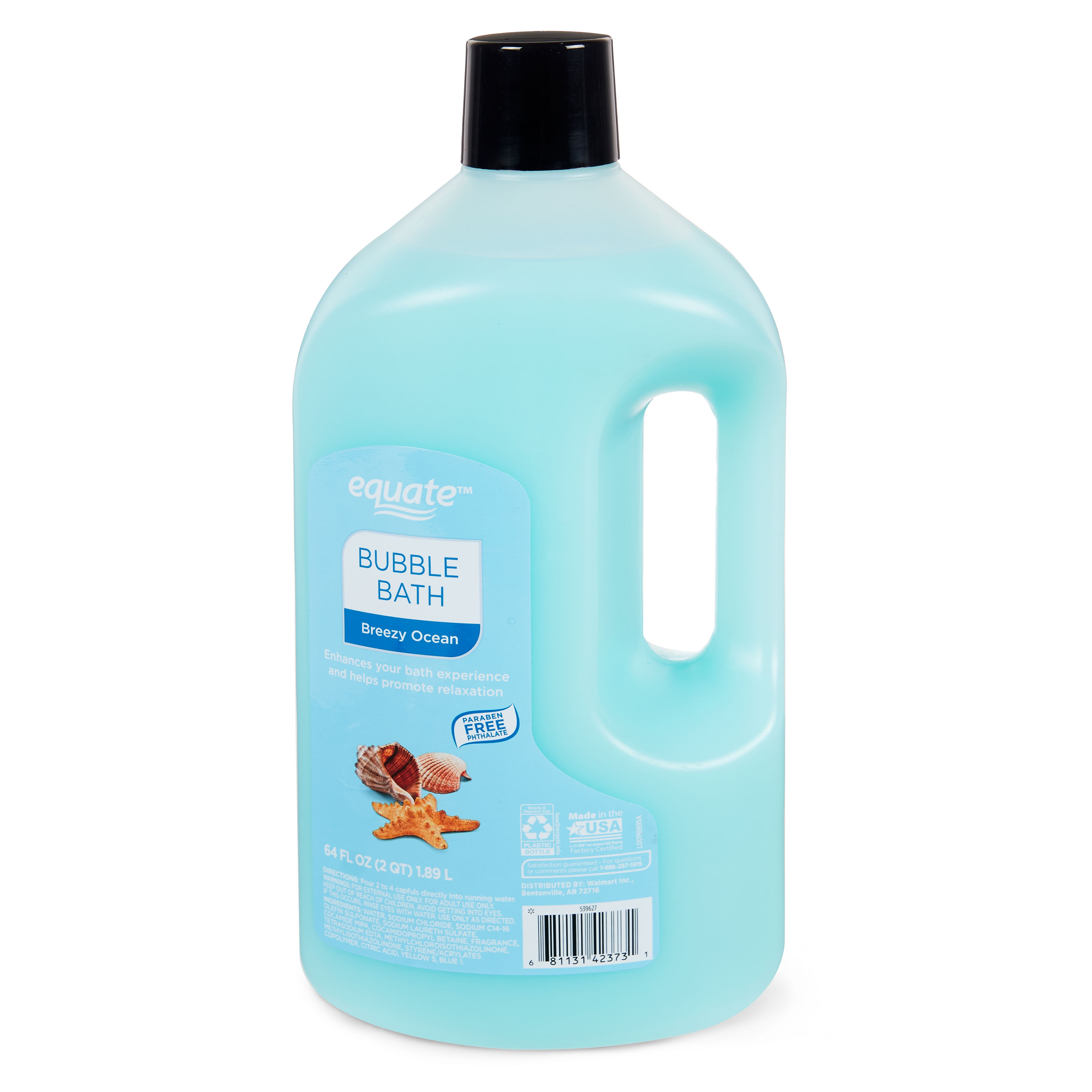 Equate Bubble Bath, Breezy Ocean, 64 fl oz
