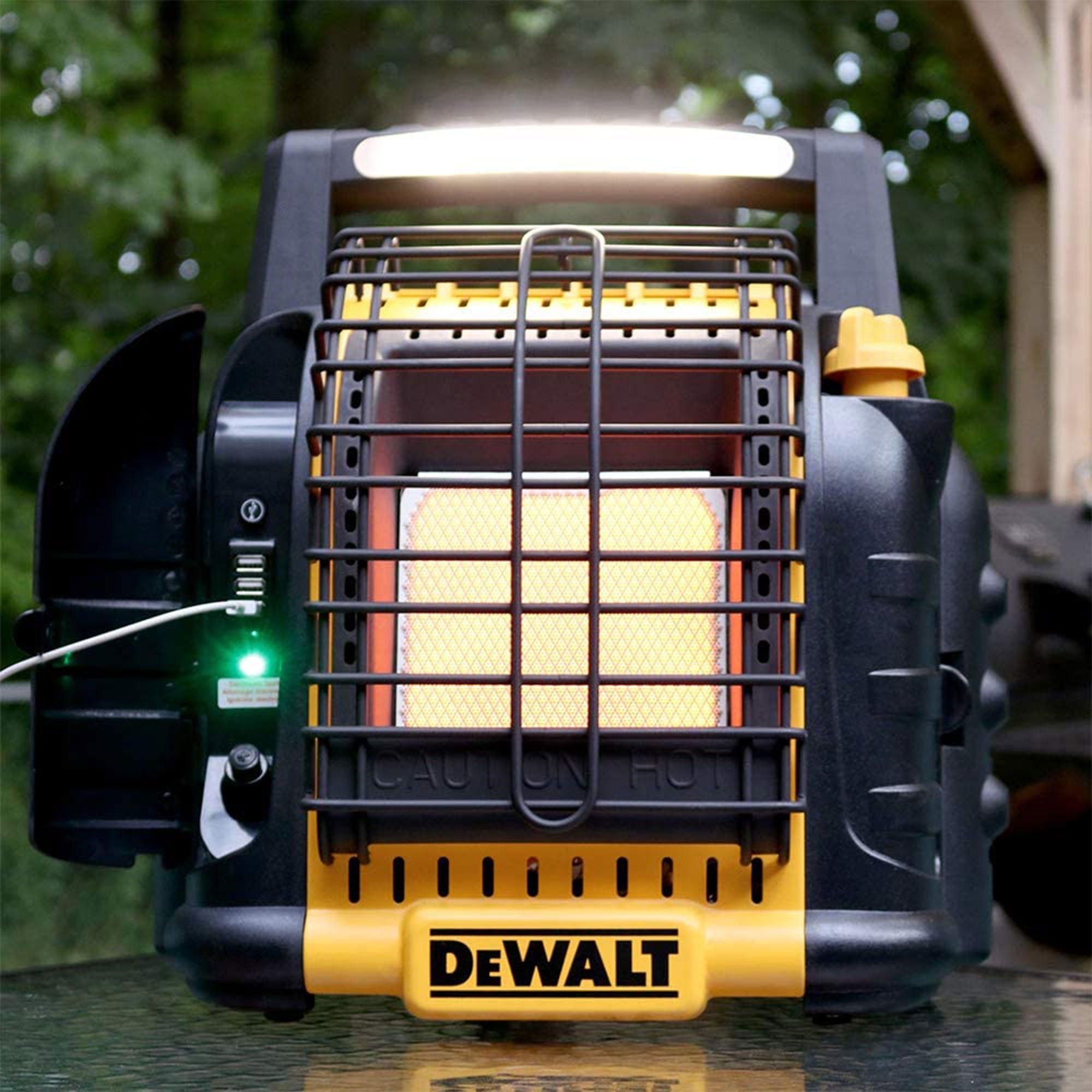 DEWALT 12,000 BTU Cordless Portable Radiant Propane Space Heater with LED  work light DXH12B - The Home Depot