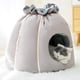 thumbnail image 2 of Cama tipo cueva para gatos, lavable, autocalentable, cálida y acogedora para gatitos pequeños y medianos. Gris, 2 of 9