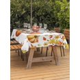 thumbnail image 2 of Outdoor Tablecloth with Umbrella Hole and Zipper, Orange Pumpkins Fall Rectangle Table Cloth 60x102 Inch Waterproof Tablecloth, Yellow Maple Leaf Thanksgiving Picnic Table Cover for Patio Camping, 2 of 7