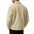 thumbnail image 5 of Men's Corduroy Jacket Fall Casual Button Down Jacket with Notched Collar & Side Pockets Relaxed Fit Outerwear S, 5 of 9