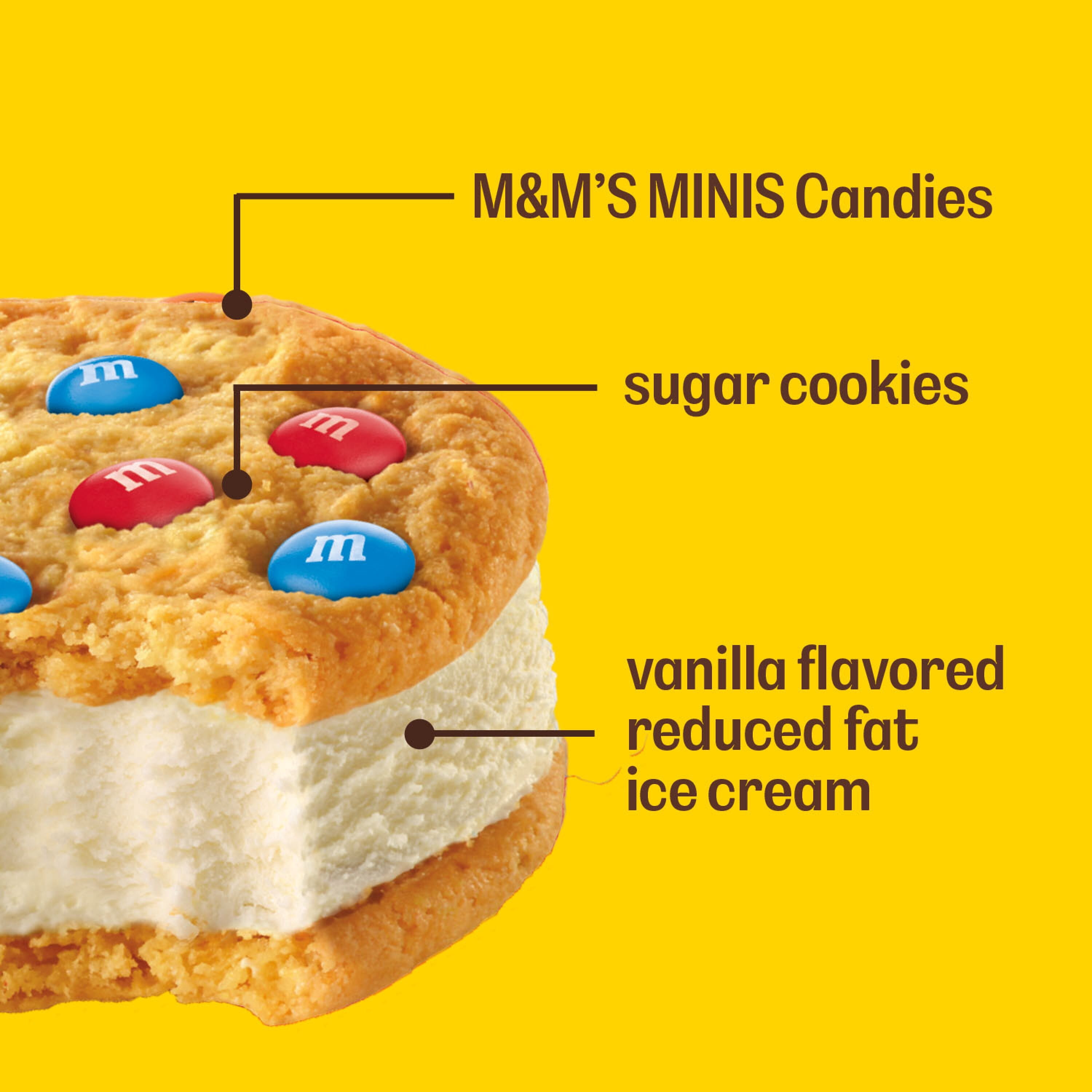 M&M's Vanilla Ice Cream Cookie Sandwiches, 16 fl oz, 4 Pack