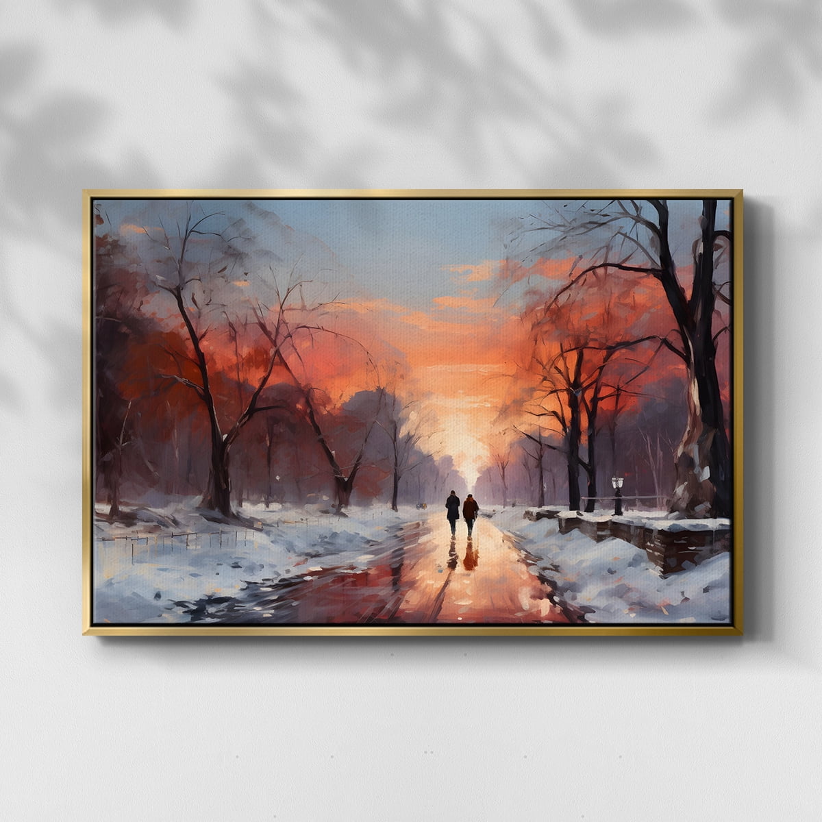 Vintage Landscape-CCXXIV By Wexford Home Framed in Gold Wood Gallery Wrapped Canvas 27 in. x 41 in.