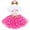 Hot Pink Dots - Balloon, variant on Toddler Baby Girls Princess Shiny Sequin Bow Tutu Dress with Headband 3rd Birthday Outfits Cake Smash Party Clothes Set 3 Years Hot Pink
