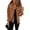 brown, variant on Women's Jean Jacket Distressed Washed Button Up Boyfriend Denim Jacket Coat With Pockets(dark Blue,XX-large)