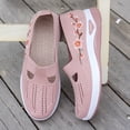 thumbnail image 7 of oqasdz Women Casual Shoes Mesh Breathable Floral Emborider Slip On Soft Sole Sneakers Round Toe Non Slip Comfortable Walking Shoes Summer Outdoor, 7 of 7