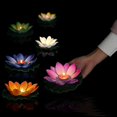 thumbnail image 1 of 10 Uds. Linterna de loto de seda Multicolor, velas flotantes, decoraciones para piscina, luz de deseos, decoración para fiesta de boda y cumpleaños (hy), 1 of 5