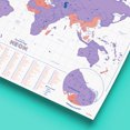 thumbnail image 5 of Luckies Scratch Map | World Travel Map | A3 Poster | Neon Purple, 5 of 6