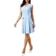 thumbnail image 4 of Vestido de trabajo INSPIRE CHIC para mujer, sin mangas, con escote en V, elegante, corte A, mini vestido, XS, azul claro, 4 of 6