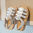 thumbnail image 6 of Karoyedx Toddler Girl Shoes Girls Sandals Open Toe Cute Bow Flower Girl Dress Sandals Summer Shoes for Toddler/Little Kid Silver Size,12.5, 6 of 7