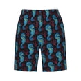 thumbnail image 6 of KLL Blue Seahorse Men's Casual Summer Beach Shorts Hawaiian Shorts with Pockets-XX-Large, 6 of 6