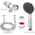 thumbnail image 3 of SDES-Douchette, Pommeau de Douche à Haute Pression avec Tuyau, 5 Réglages Finition Chrome Ensemble de Douche à Main avec Support en Téflon, 3 of 4