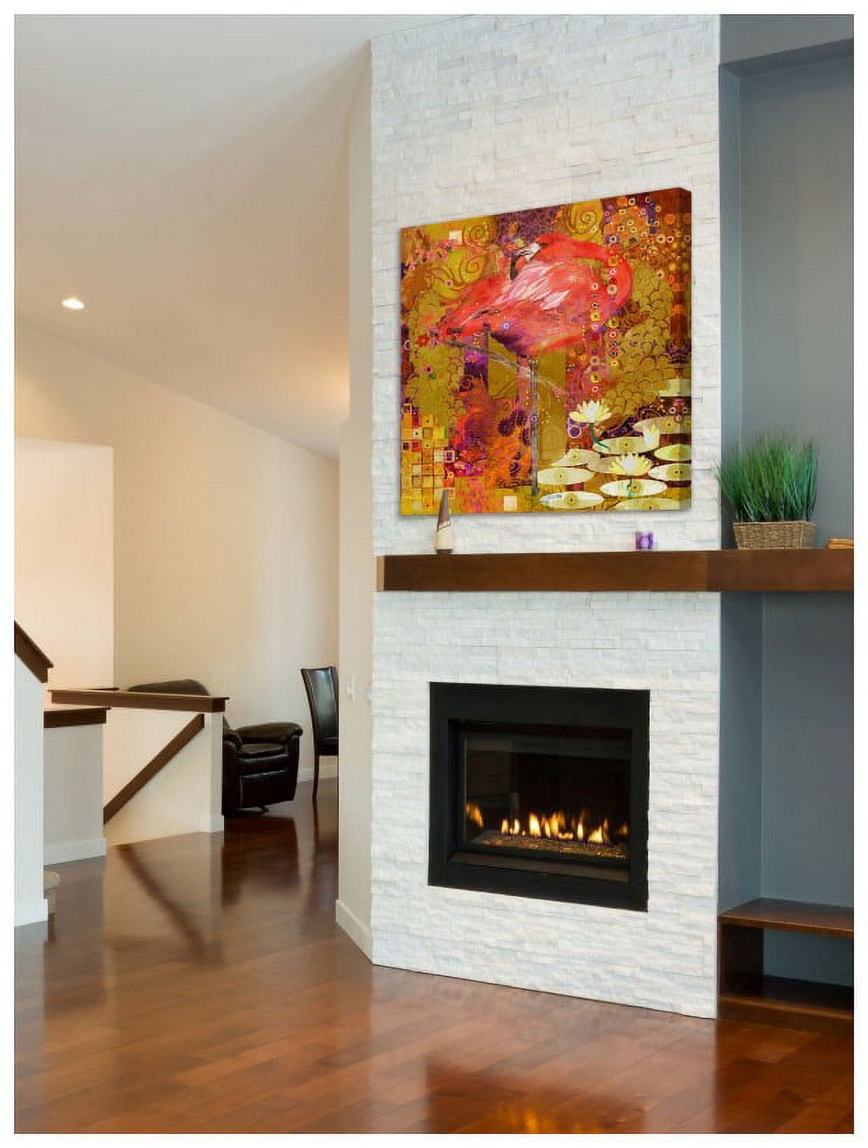 "Flamingo Mingle" Painting Print on Wrapped Canvas
