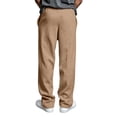 thumbnail image 5 of Garbnen Baggy Sweatpants Men Workout Athletic Gym Straight Leg Sweatpants for Men Elastic Waist S-5xl Men Trousers Pants Lightweigh Fall Winter Lounge Pants with Pocket Camel 4XL, 5 of 8