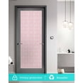 thumbnail image 5 of Window Privacy Film Pink Morocco Stained Glass Window Film Decorative Sun Block Window Cover Geometric Leaf Diamond Lattice Abstract Window Clings Static Adhesive Sticker for Bathroom 23.6"x59", 5 of 7