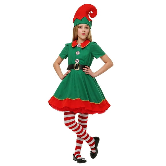 Girl's Holiday Elf Costume