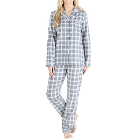 

PajamaMania Women and Women s Plus Long Sleeve Pajama 2-Piece Female Pant Set