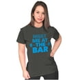 thumbnail image 3 of Funny Workout Pun Raise Your Bar Womens Slim Fit Graphic Tee Brisco Brands S, 3 of 5