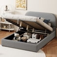 thumbnail image 2 of Teddy Fleece Full Size Upholstered Platform Bed , Modern Bed Frame with Hydraulic Storage System, Stable Structure, Easy Assemble, Gray, 2 of 9