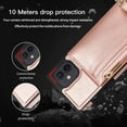 thumbnail image 3 of Wallet Case Fit for Apple iPhone 12 Mini,Adjustable Crossbody Zipper Cover with Card Holder Slot Neck Strap Lanyard Purse Shoulder Strap Purse Case for iPhone 12 Mini FK Rose Gold, 3 of 12