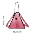 thumbnail image 3 of Triangle Crossbody Bag Personalized Shoulder Handbag with Drawstring Closure Convertible Carry Style Everyday Purse for Commuting Shopping Dating Travel Outdoor Use Home Outdoor Daily Carry, 3 of 7