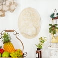 thumbnail image 5 of Sungmor Vintage Cast Iron Wall Art Decor, Oval-shaped Ornate Classical Woman Relief Plaque, Decorative Wall Ornament Antique Sculpture for Home or Garden, Rustic White Finish, 5 of 8