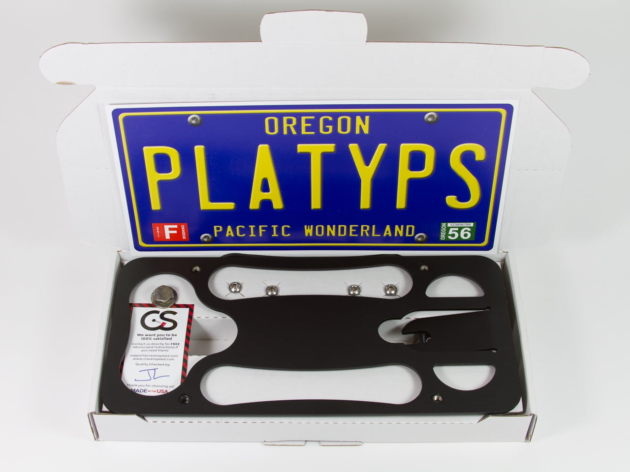 Installs in Seconds CravenSpeed The Platypus License Plate Mount for Toyota Highlander Made in USA Made of Stainless Steel & Aluminum 2014-2019 No Drilling Installs in Seconds CravenSpeed The Platypus License Plate Mount for Toyota Highlander Made in USA Made of Stainless Steel & Aluminum 2014-2019 No Drilling