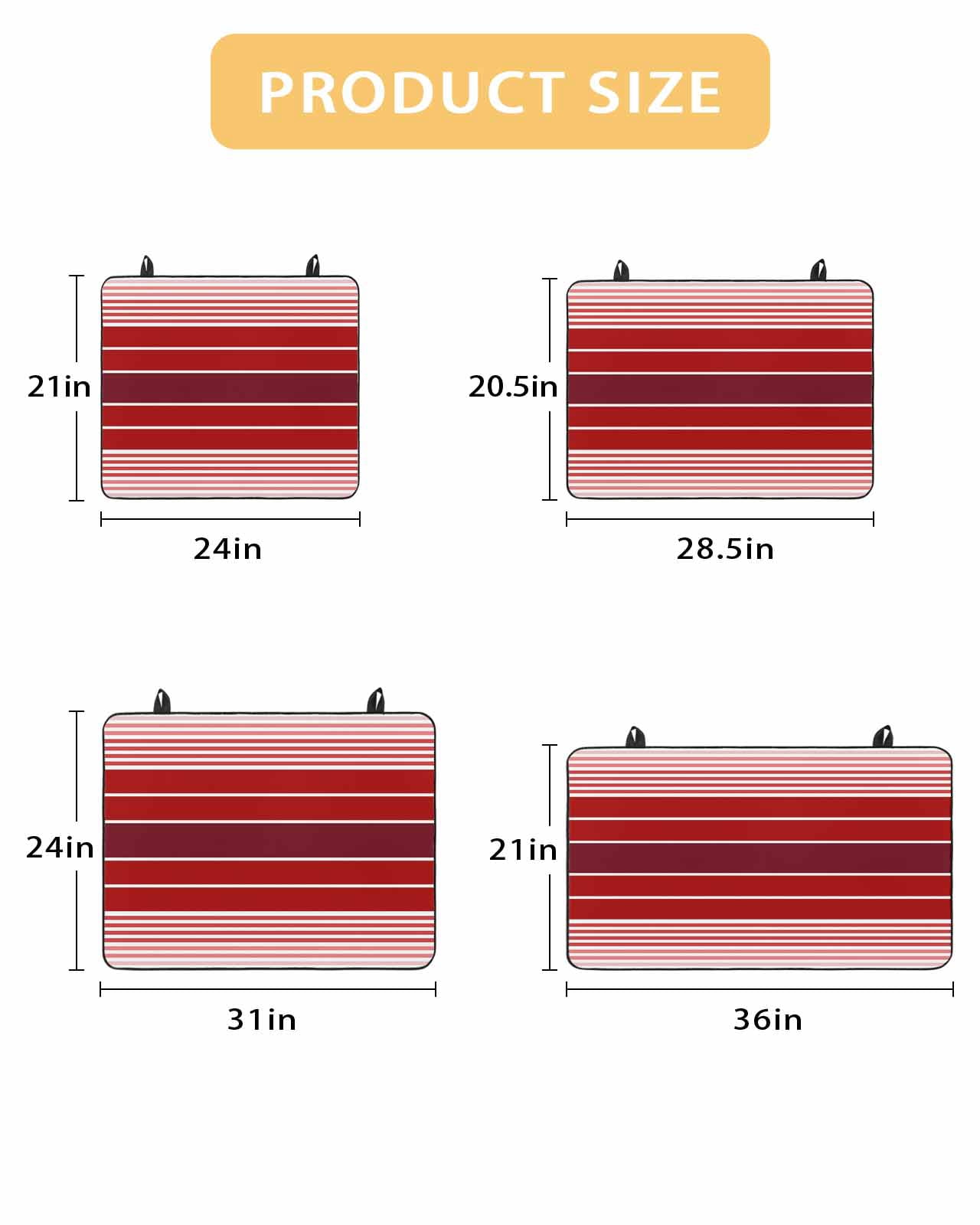 nqOlkjepod Large Induction Cooktop Protector Mat 24"x21", Red Striped Stove Top Covers for Electric Stove, Modern Minimalist Gradient Lines Country Stove Burner Cover Mats, Glass Top Stove Cover